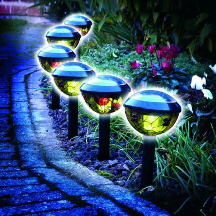 Set de 2 lampi solare "vitraliu"