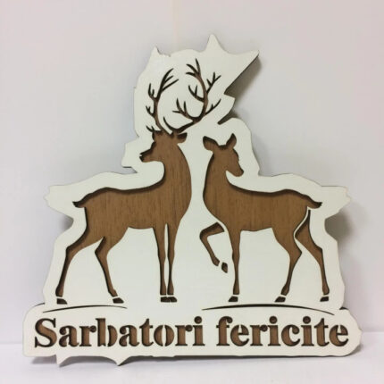 Decoratiune Reni Sarbatori fericite!
