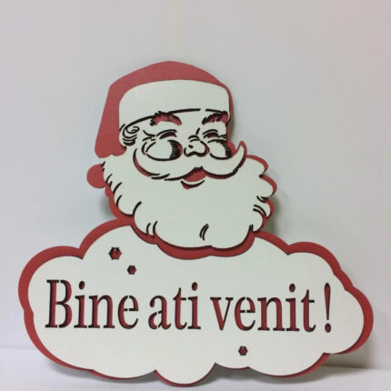 Decoratiune Mos Craciun Bine ati venit!