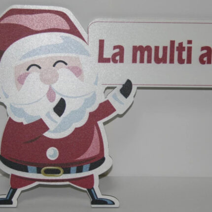 Decoratiune Mos Craciun din lemn La multi ani!