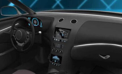 Fir cu lumina ambientala pentru auto , neon ambiental flexibil culoare ALB